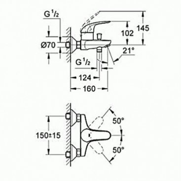 Комплект для ванны Grohe Euroeco 124428