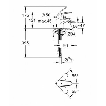 Смеситель для биде Grohe Euroeco 32882000