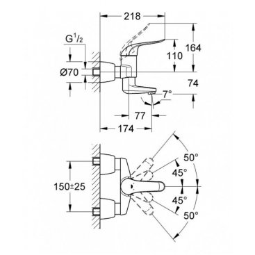 Смеситель для раковины Grohe Euroeco Special 32768000