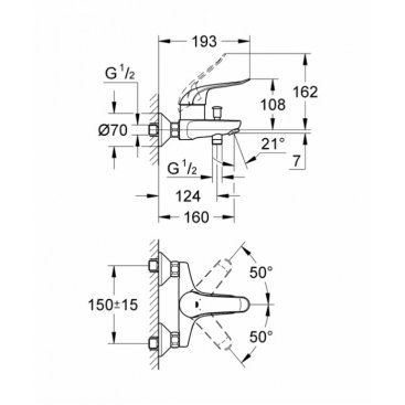 Смеситель для ванны Grohe Euroeco Special 32783000