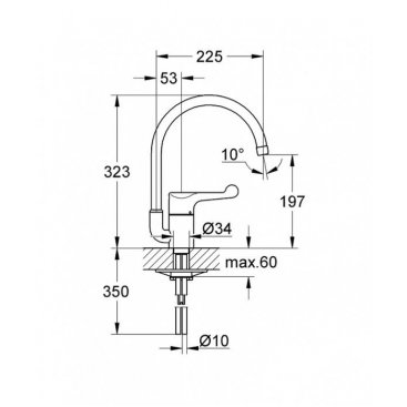 Смеситель для кухни Grohe Euroeco Special 33912000