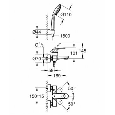 Смеситель для ванны Grohe Europlus 33547002