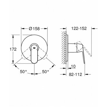 Смеситель для душа Grohe Eurosmart Cosmopolitan 24044000