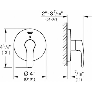 Переключатель потоков Grohe Eurosmart 19970002