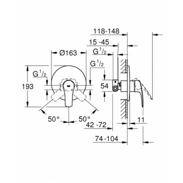 Смеситель для душа Grohe Eurosmart 33556003