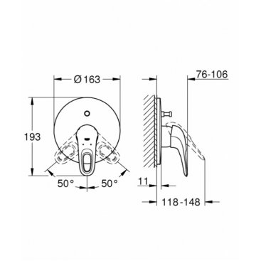 Смеситель для ванны Grohe Eurostyle 19506LS3