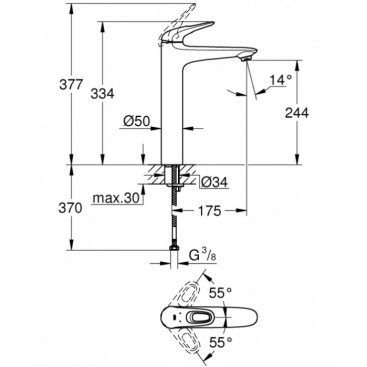 Смеситель для раковины Grohe Eurostyle 23570LS3