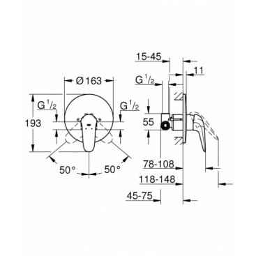 Смеситель для душа Grohe Eurostyle 23725003