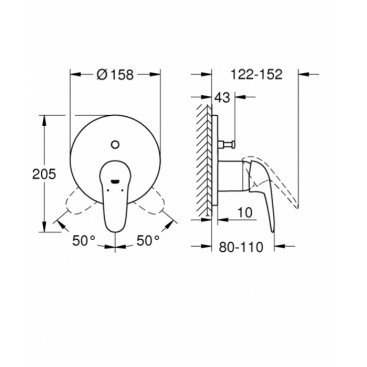 Смеситель для ванны Grohe Eurostyle 24047LS3