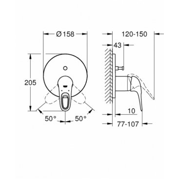 Смеситель для ванны Grohe Eurostyle 24049LS3