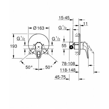 Смеситель для душа Grohe Eurostyle 33635003