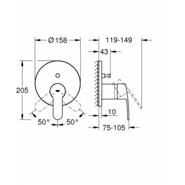 Смеситель для ванны Grohe Eurostyle Cosmopolitan 24052002