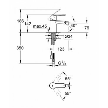 Смеситель для биде Grohe Eurostyle Cosmopolitan 33566002