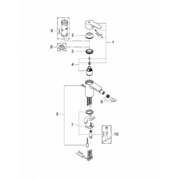 Смеситель для биде Grohe Eurostyle Cosmopolitan 33566002