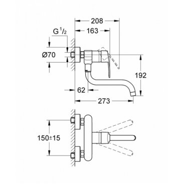 Смеситель для кухни Grohe Eurostyle Cosmopolitan 33982002