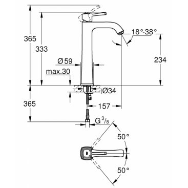 Смеситель для раковины Grohe Grandera 23313IG0