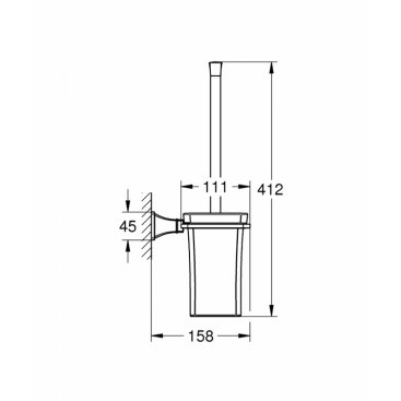 Ершик подвесной Grohe Grandera 40632IG0