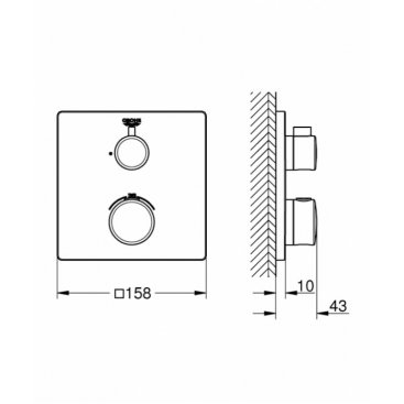 Смеситель для душа термостат Grohe Grohtherm 24078000