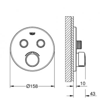 Смеситель для душа Grohe Grohtherm 29145000