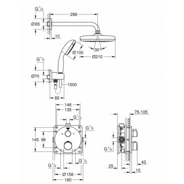 Душевая система Grohe Grohtherm 34727000