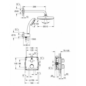 Душевая система Grohe Grohtherm 34729000