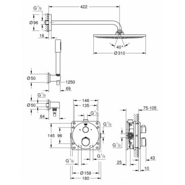 Душевая система Grohe Grohtherm 34731000