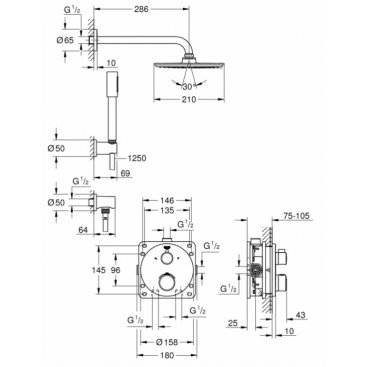 Душевая система Grohe Grohtherm 34732000