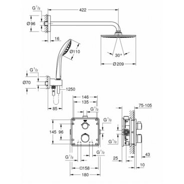 Душевая система Grohe Grohtherm 34734000