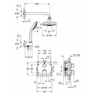 Душевая система Grohe Grohtherm 34735000