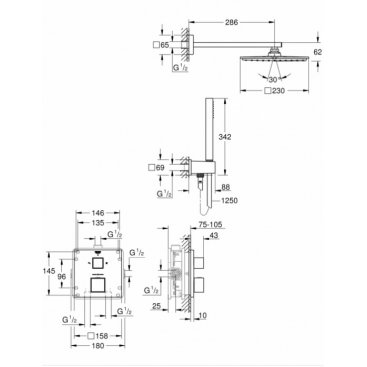 Душевая система Grohe Grohtherm Cube 34741000