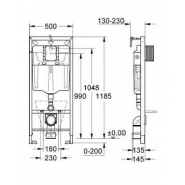 Инсталляция для унитаза Grohe Rapid SL 38539001