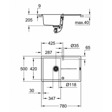 Мойка Grohe K400 31639AT0