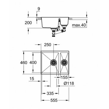 Мойка Grohe K500 31648AT0