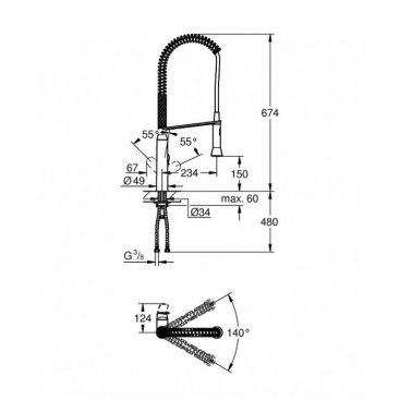 Смеситель для кухни Grohe K7 32950000