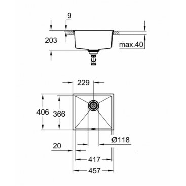 Мойка Grohe K700U 31653AP0