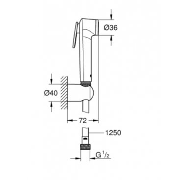 Гигиенический набор Grohe Tempesta-F Trigger Spray 26354000