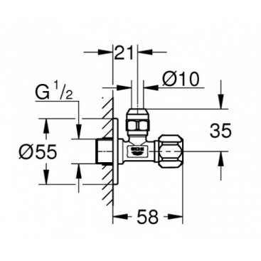 Вентиль угловой Grohe 2201800M