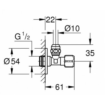 Вентиль угловой Grohe 2202300M