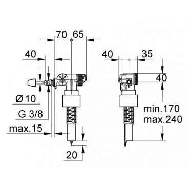 Наполнительный клапан смыва Grohe 37095000