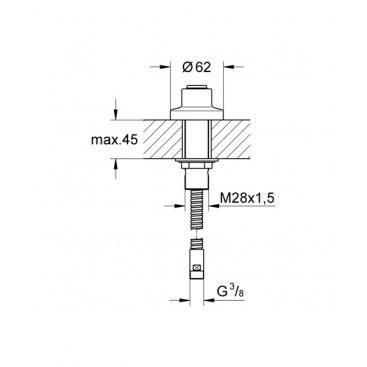 Подключение для ручного выдвижного душа Grohe 27151000