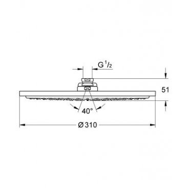 Верхний душ Grohe Rainshower Cosmopolitan 27477000