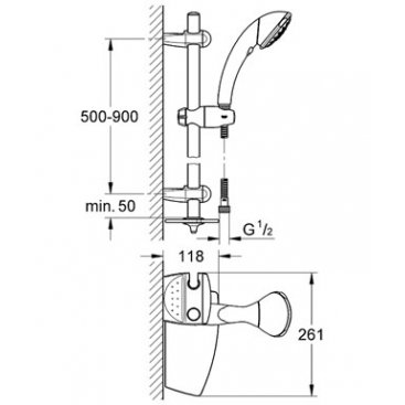 Душевой гарнитур Grohe Movario Five 28571000