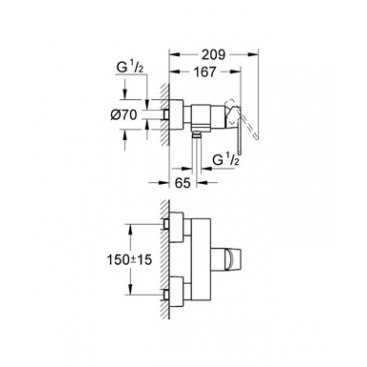 Смеситель для душа Grohe Quadra 32637000