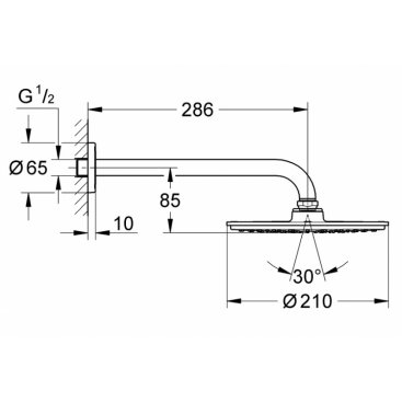 Верхний душ Grohe Rainshower Cosmopolitan 26062000