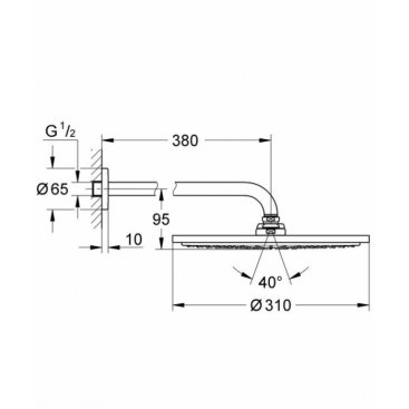 Верхний душ Grohe Rainshower 26066AL0