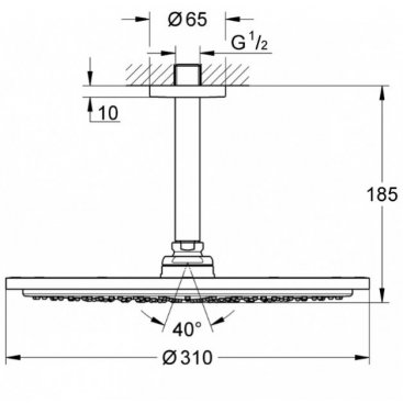 Верхний душ Grohe Rainshower Cosmopolitan 26067DL0