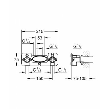 Встраиваемый механизм Grohe Rainshower SmartControl 26449000