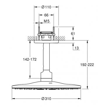 Верхний душ Grohe Rainshower SmartActive 26477000