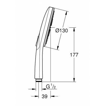 Ручной душ Grohe Rainshower SmartActive 130 26574000