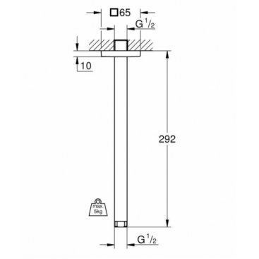 Держатель верхнего душа Grohe Rainshower 27484000